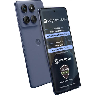 Motorola EDGE 60 FUSION 5G 16.94 Centimeter (6.67) Dual Rear Camera 50MP + 13MP & 32 MP Front Camera 120Hz Super HD+ 1.5K pOLED Quad Curved Display MediaTek Dimensity 7400 Octa Core Processor Smartphones Mobile